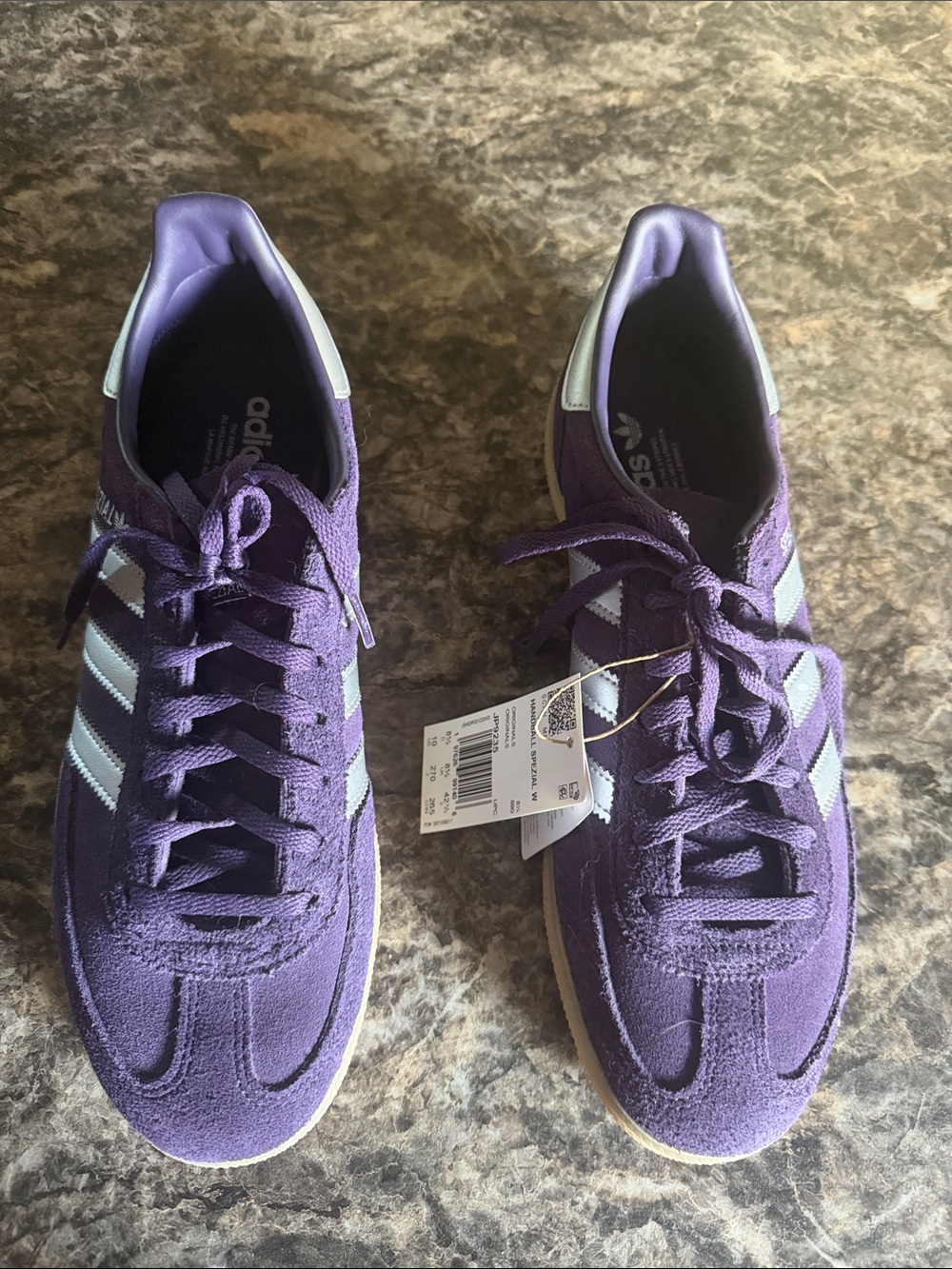 adidas Spezial Purple Suede Women's Sneakers with White Stripes